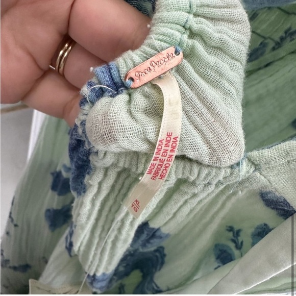 Free People Forget Me Not Blue Floral Midi Dress Sz XL NWT - Picture 6 of 7